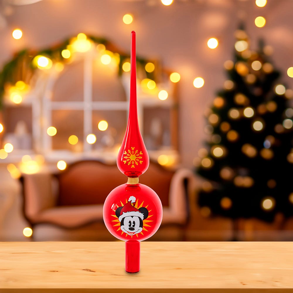 Kurt Adler 12-Inch Mickey Glass Treetop